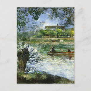Carte Postale Renoir, Willows et Figures dans un aimant pour bat