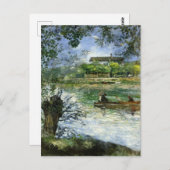 Carte Postale Renoir, Willows et Figures dans un aimant pour bat (Devant / Derrière)