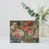 Carte Postale Renoir'a A Vase of Roses Still Life (Debout devant)
