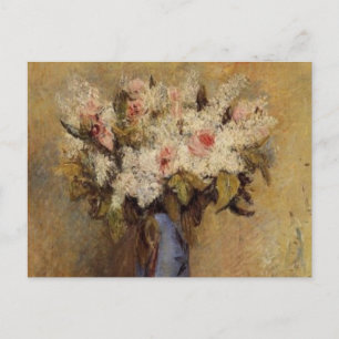 Carte Postale Renoir's A Vase of Lilacs and Rose