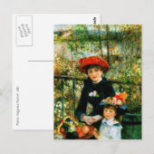 Carte Postale Renoir's "Les deux soeurs, sur la terrasse" (Devant / Derrière)