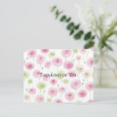 Carte Postale Renoncule Fleurie Menthe Rose (Debout devant)