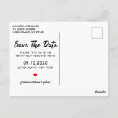 Carte Postale Renouvellement Vow Kraft Simple Enregistrer La Dat (Dos)