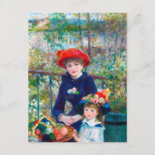 Carte Postale Rénové Renoir Deux Soeurs Sur La Terrasse Artwork
