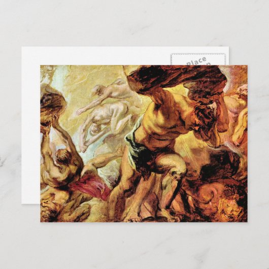 Carte Postale Renversement des Titans par Paul Rubens (Devant / Derrière)