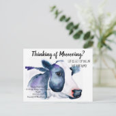 Carte Postale renvoi de la vache agricole vente vente (Debout devant)