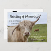 Carte Postale renvoi de la vache agricole vente vente (Devant / Derrière)