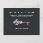 Carte Postale Réouverture de l'entreprise immobilière à clé vint (Devant)