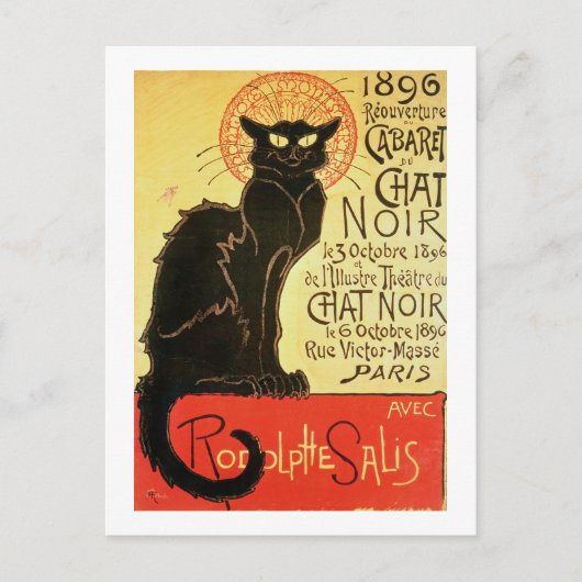Carte Postale Réouverture du cabaret Conversation Noir, 1896 (co (Devant)