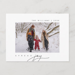 Carte Postale Répandre Joie, Joyeux voeux de Noël, Photo de fami
