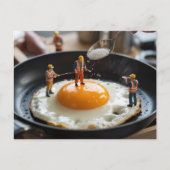 Carte Postale Réparer les oeufs Travailleurs de construction amu (Devant)