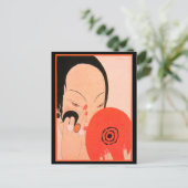 Carte Postale Réparer Son Maquillage (Debout devant)
