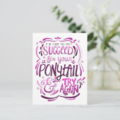 Carte Postale Réparez votre queue de cheval et réessayez (Debout devant)