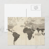 Carte Postale Répartition géographique de la végétation (Devant / Derrière)