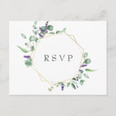 Carte Postale REPAS CHOIX Eucalyptus moderne mariage floral RSVP (Devant)