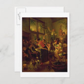 Carte Postale Repas de famille (huile sur toile) (Devant / Derrière)