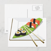 Carte Postale Repas de sushi (Devant / Derrière)