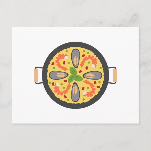 Carte Postale Repas Paella (Devant)