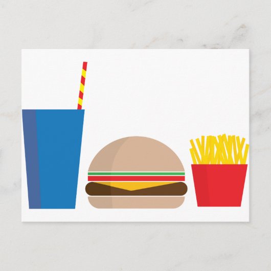 Carte Postale repas rapide (Devant)