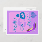 Carte Postale Repas sur talons ! Conception de l'allaitement (Devant / Derrière)