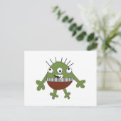 Carte Postale repère le monstre vert idiot (Debout devant)