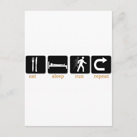 Carte Postale Répéter la course de sommeil (Devant)