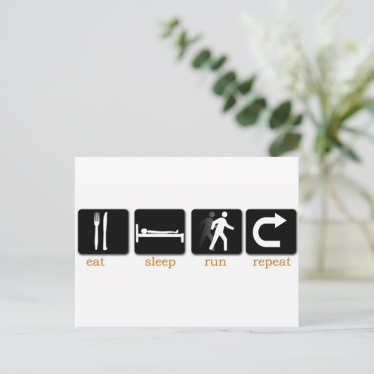 Carte Postale Répéter la course de sommeil (Debout devant)