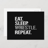 Carte Postale Répéter la lutte du sommeil - Lutte Cool (Devant / Derrière)