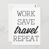 Carte Postale Répéter l'enregistrement des déplacements (Devant / Derrière)