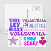 Carte Postale Répétition de volleyball (Devant / Derrière)