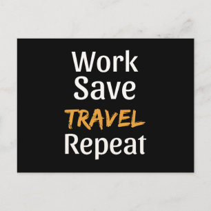 Carte Postale Répétition de voyage - Cool Broke Traveler