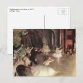Carte Postale Répétition sur la scène par Edgar Degas (Devant / Derrière)