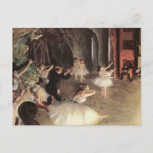 Carte Postale Répétition sur la scène par Edgar Degas (Devant)