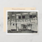 Carte Postale Réplique des travailleurs de la cantine de la croi (Devant / Derrière)