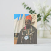 Carte Postale Réplique du Ghana Vintage, chef tribal (Debout devant)