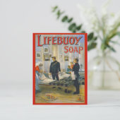 Carte Postale Réplique publicité Vintage, savon Lifebuoy (Debout devant)