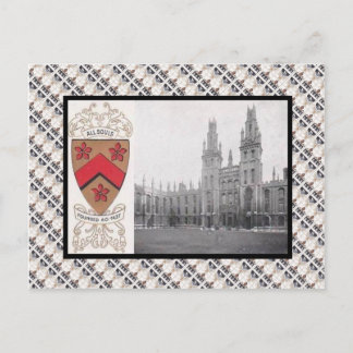 Carte Postale Réplique Vintage, All Souls College Oxford