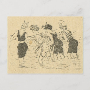 Carte Postale Réplique Vintage, Fête de plage