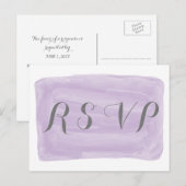 Carte postale Réponse à l'aquarelle violette (Devant / Derrière)