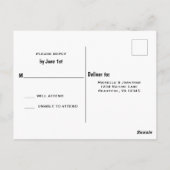 Carte Postale Réponse au mariage à la ferme de pays des vaches m (Dos)