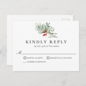 Carte Postale Réponse botanique de vacances simples (Devant / Derrière)