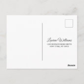 Carte Postale Réponse botanique de vacances simples (Dos)