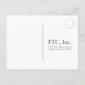 Carte Postale Réponse botanique simple pour les fêtes (Dos)