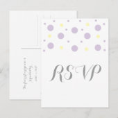 Carte postale Réponse Confetti jaune pourpre (Devant / Derrière)