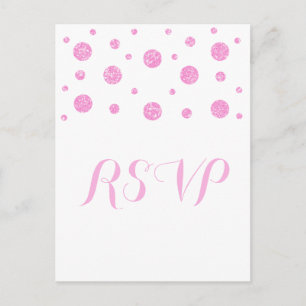 Carte postale Réponse Confetti Parties scintillant