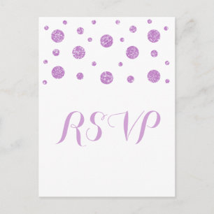 Carte postale Réponse Confetti Parties scintillant