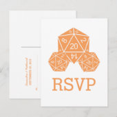 Carte postale Réponse D20 orange (Devant / Derrière)