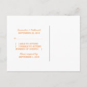 Carte postale Réponse D20 orange (Dos)