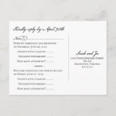 Carte postale Réponse de la mariée et de la chambr (Dos)