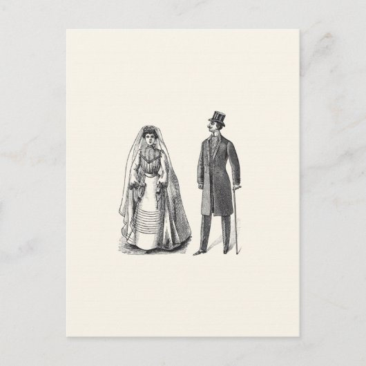 Carte postale Réponse de la mariée et de la chambr (Devant)